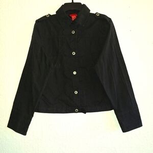 NWT Maxi Brand Black Button Up Jacket Size Large